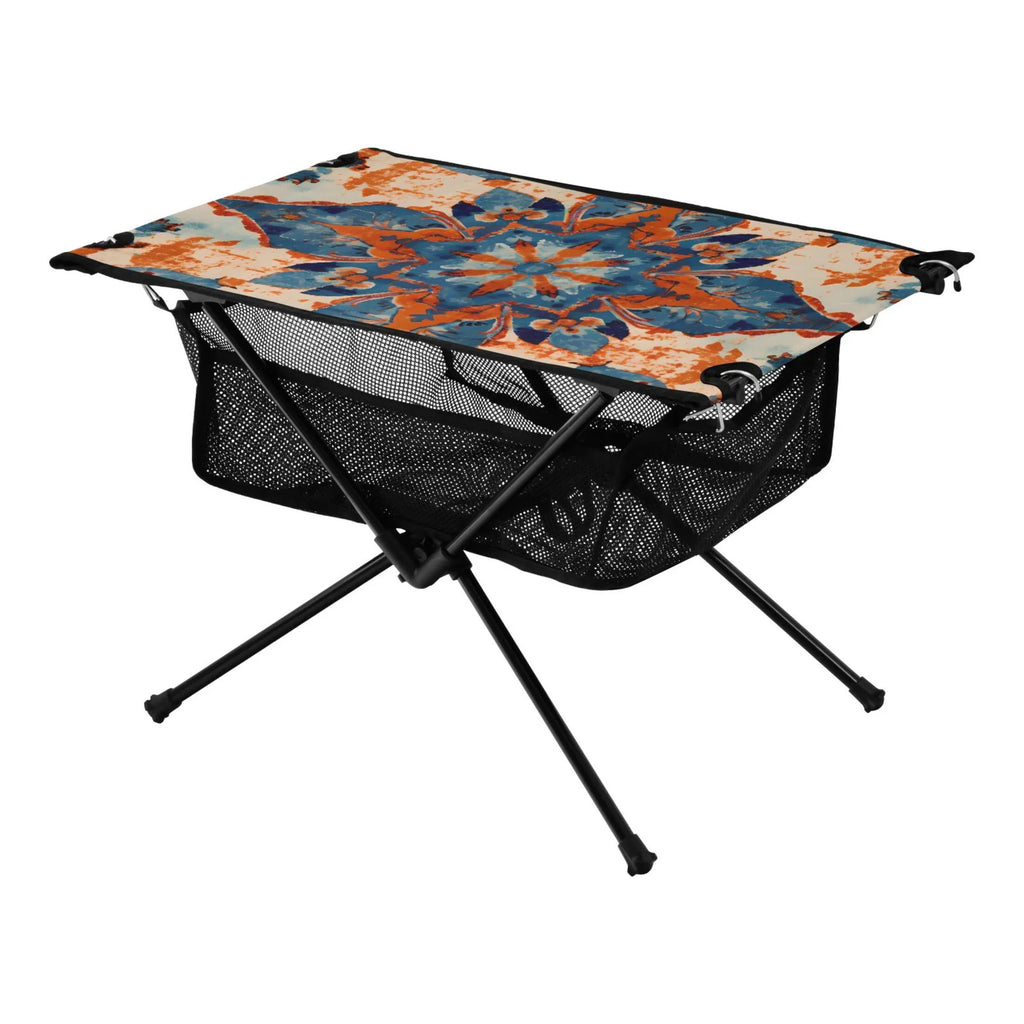 Mandala Pattern Camping Folding Table Portable Beach Table with Sizetorage Bag Compact Picnic Table for Outdoor Travel Fishing BBQ