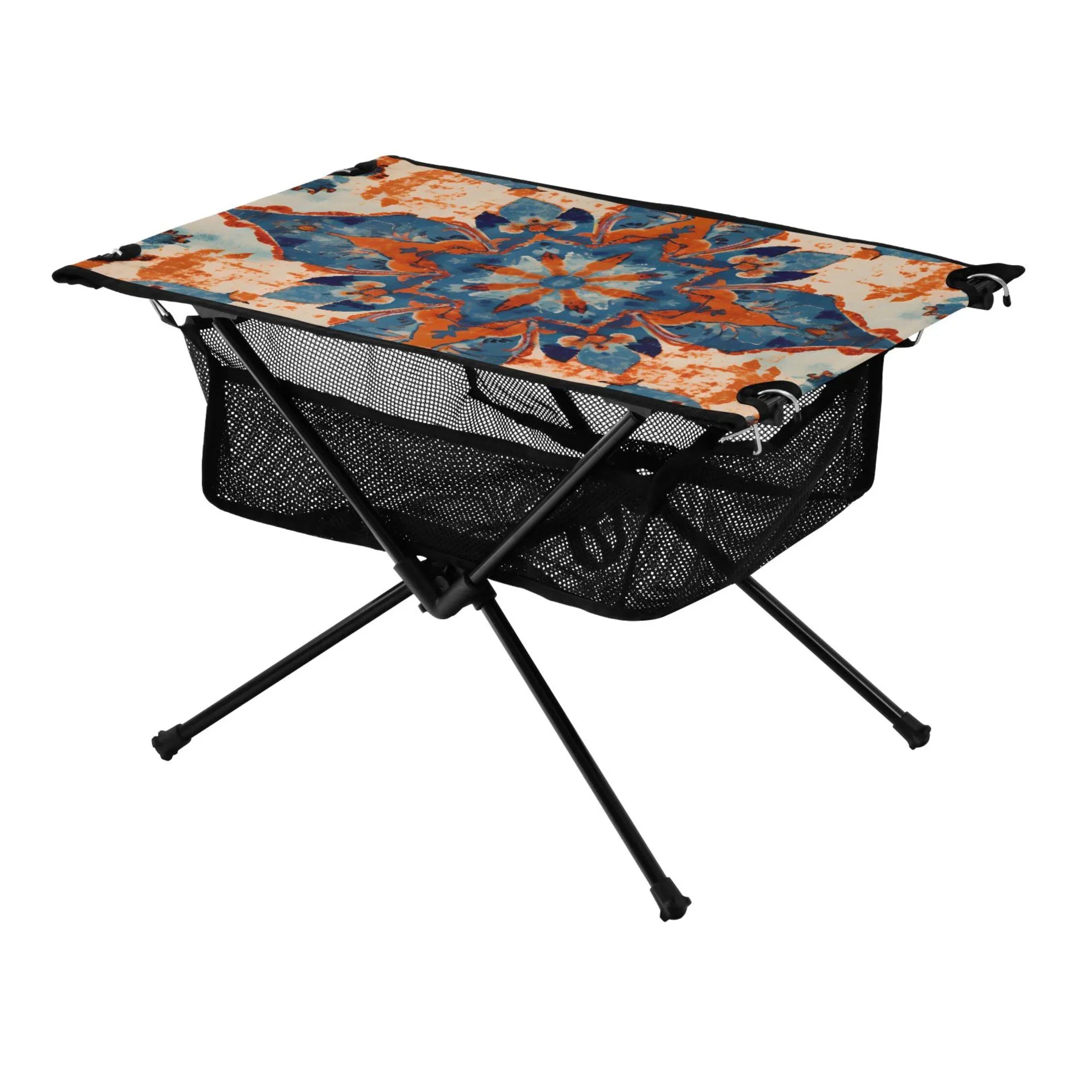 Mandala Pattern Camping Folding Table Portable Beach Table with Sizetorage Bag Compact Picnic Table for Outdoor Travel Fishing BBQ