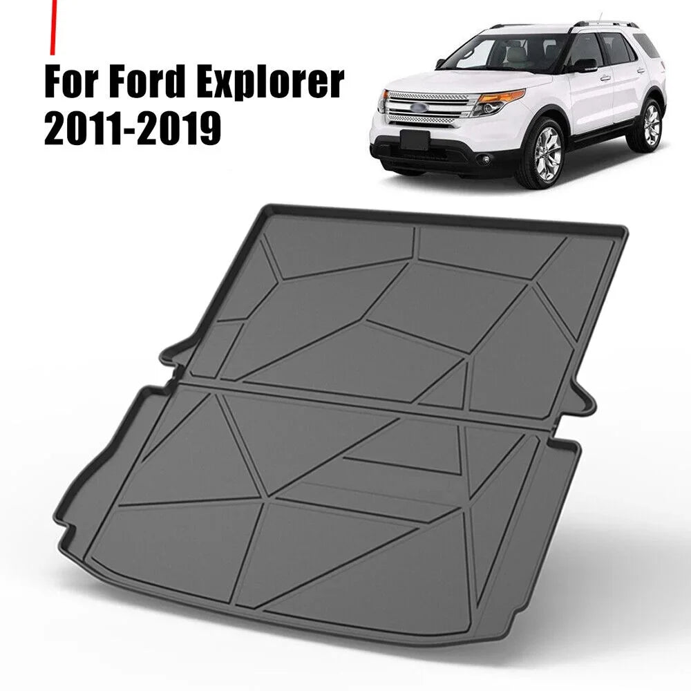 TPO Custom Trunk Liner Cargo Mats for Ford Explorer 2011-2019 Waterproof Non 7-seats Models