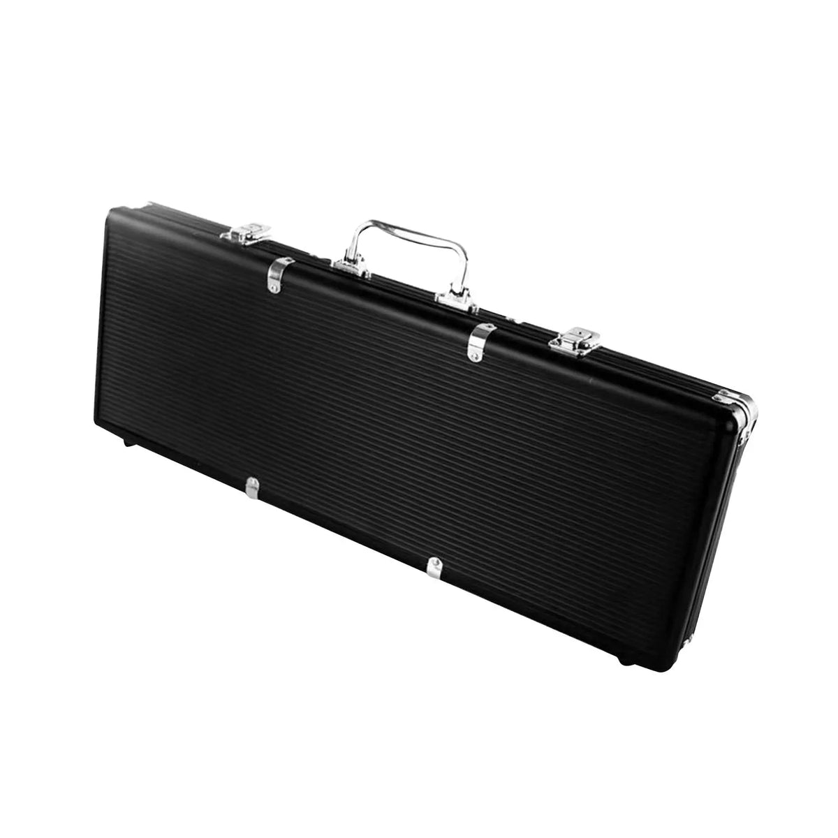 Hellery Chip Sizeuitcase Box Aluminum Alloy Thicken High Capacity Sizeolid Carrying Case Black