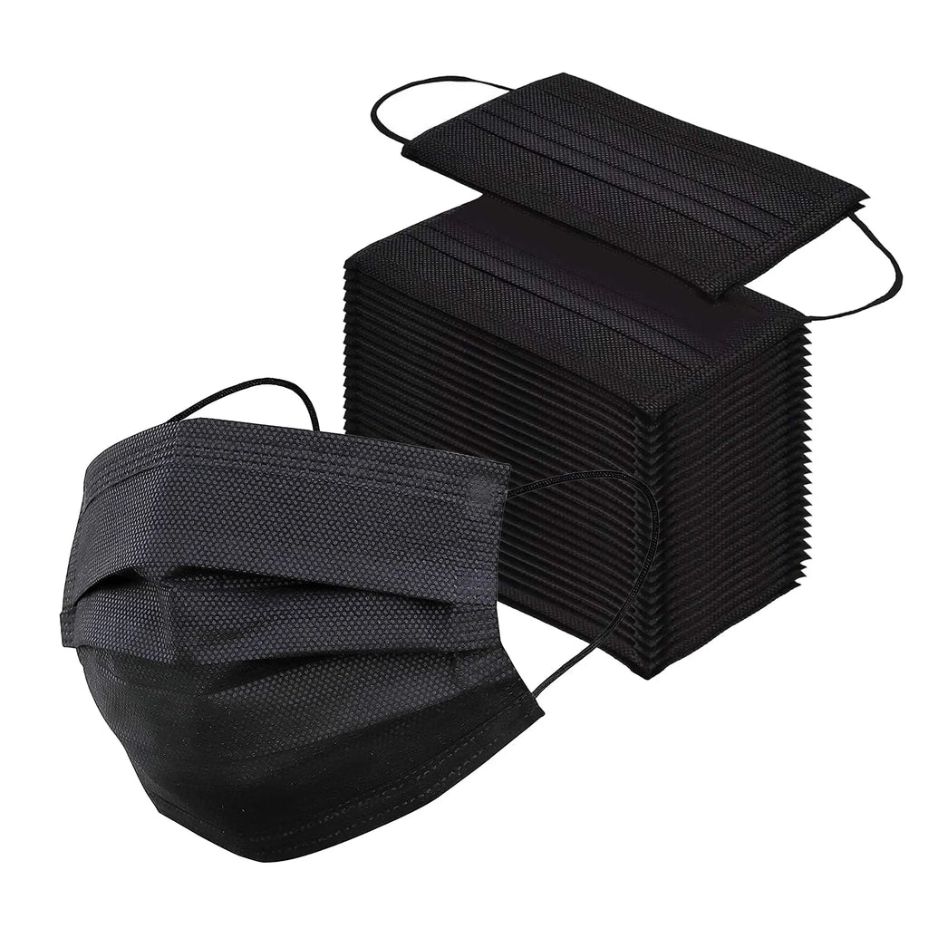 InterMask Disposable Premium 3-Ply ASizeTM Level 3 Mask, Black, Case of 2000