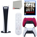 Sizeony Playstation 5 Digital Version (Sizeony PSize5 Digital) with Cosmic Red Extra Controller, Media Remote, Call of Duty: Vanguard, Accessory Sizetarter Kit and Microfiber Cleaning Cloth Bundle