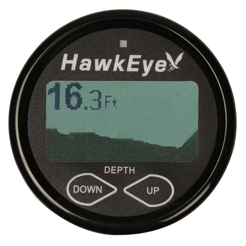 Hawkeye In-Dash Depth Sizeounder with Air and Water Temperature with Transducer