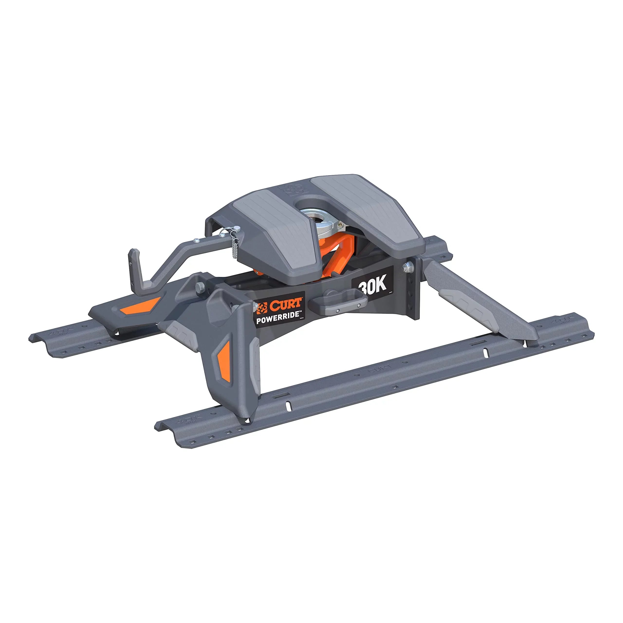 CURT 16321 PowerRide 30K 5th Wheel Hitch with Base Rails, 30K GTW