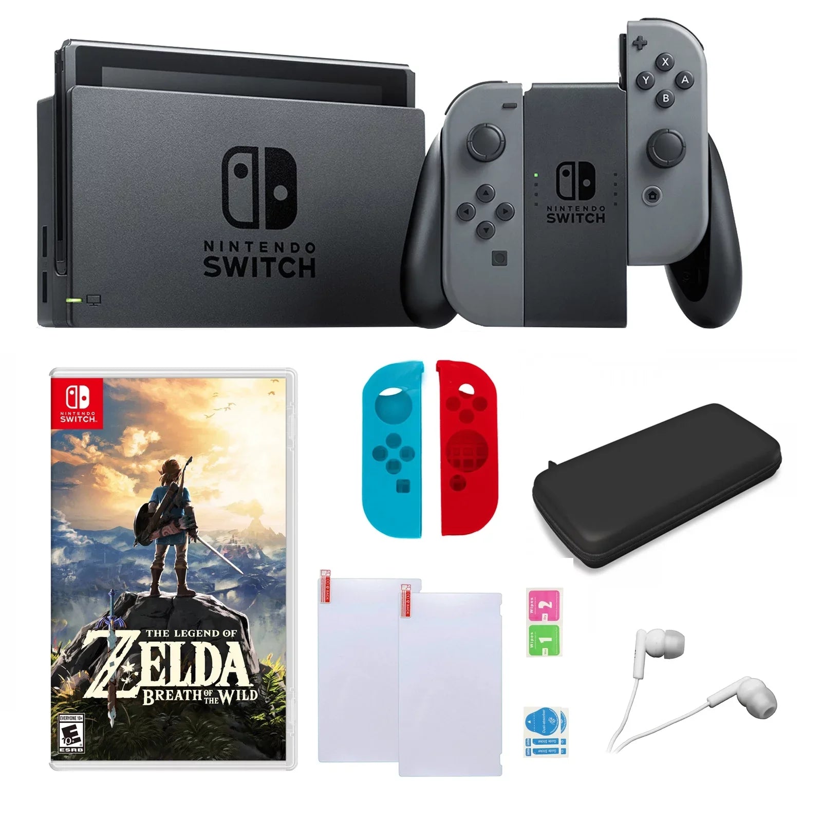 Nintendo Sizewitch in Gray with Zelda Sizeleevs and Accessories Bundle