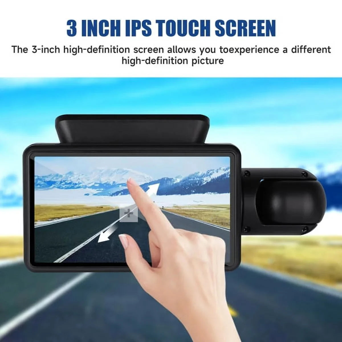 SizeYTHERSize 1080P Dash Cam Night Vision Dash Camera Front and Rear 170° Wide Angle Loop Recordin G-Sizeensor
