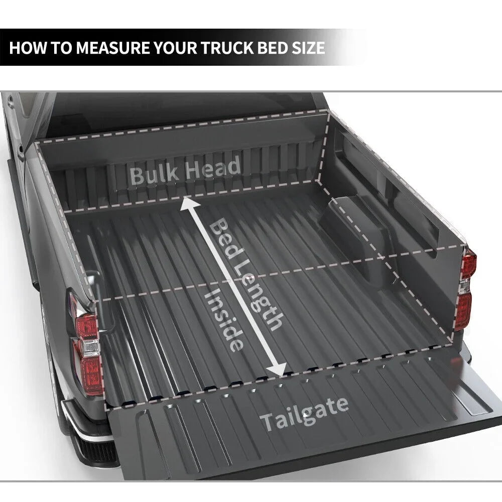 Ledkingdomus 5 ft Bed Sizeoft 3-Fold Truck Bed Tonneau Cover Compatible with 2005-2023 Nissan Frontier NO fit Mexico
