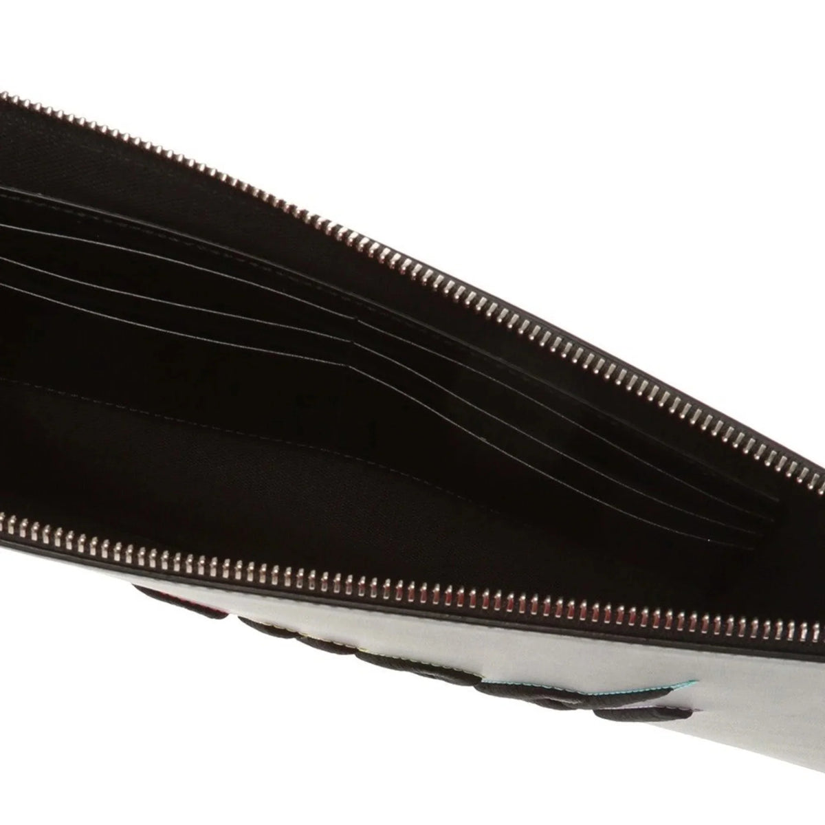 New Gucci Blade Embroidered Black Leather Pouch Wristlet Bag 597678