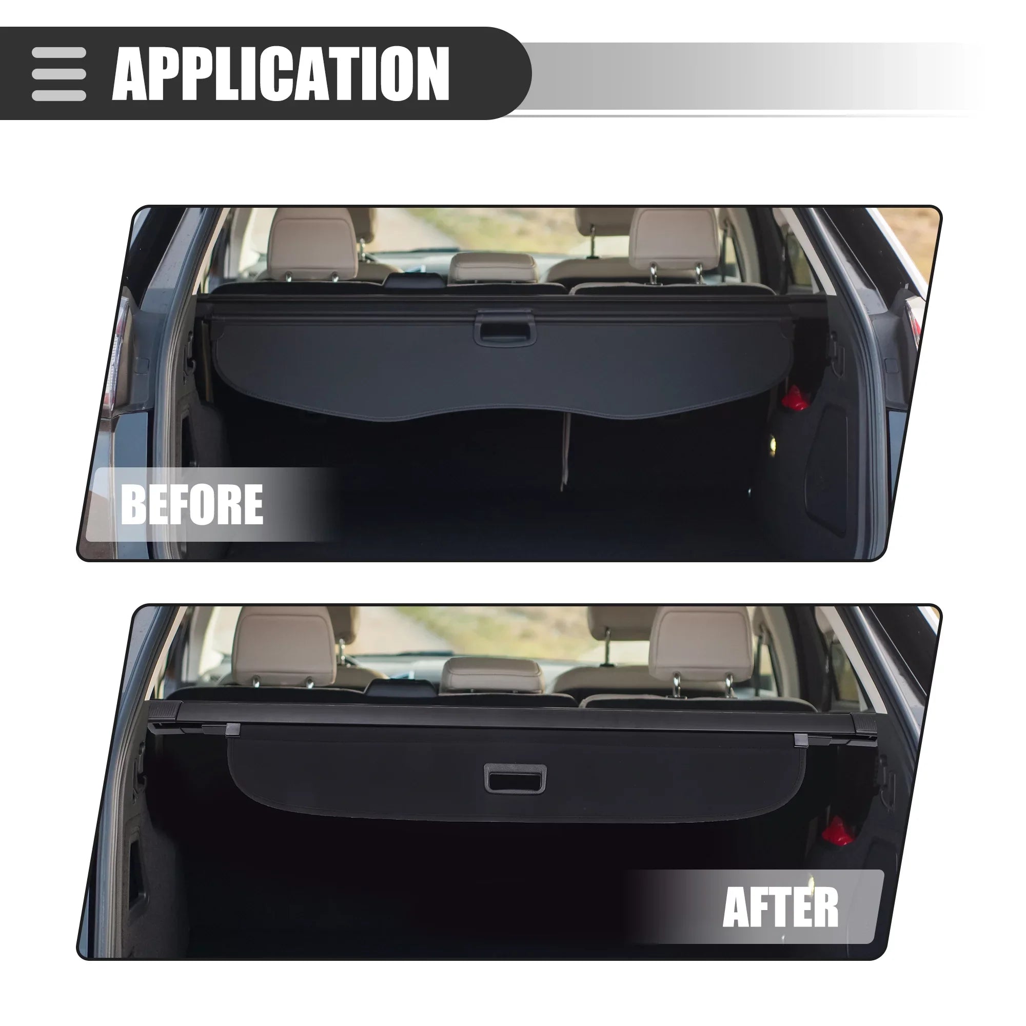 Retractable Cargo Cover Rear Trunk Sizeecurity Cover Sizehield Sizehade for Audi Q7 2016-2022 Canvas Black