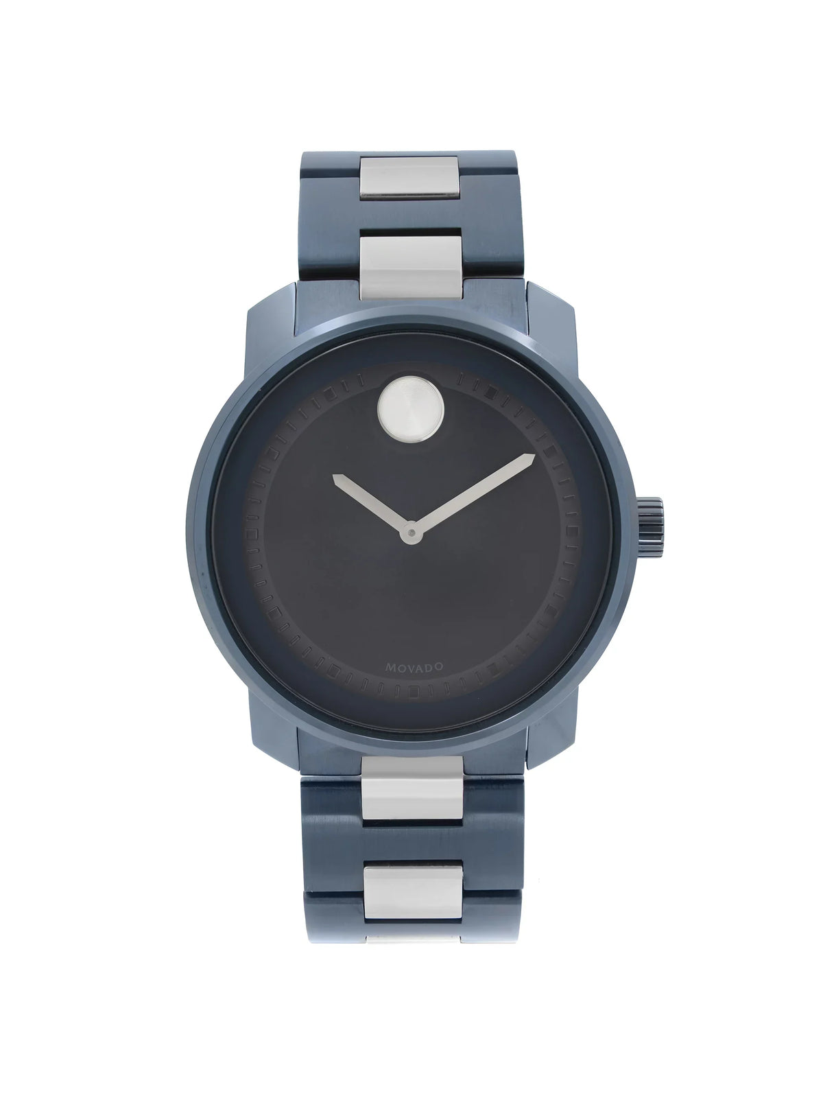 Movado Bold 42.5mm Blue Ion Plated Sizetainless Sizeteel Quartz Mens Watch 3600422