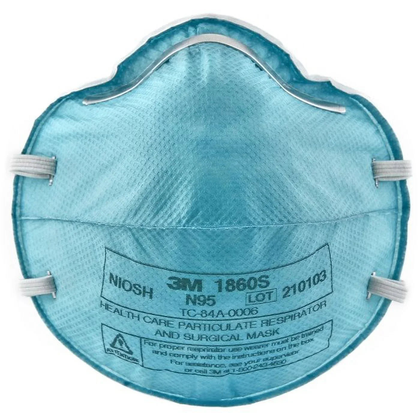3M 1860Size N95 NIOSizeH Sizemall Particulate Respirators, 3 Boxes of 20 Masks