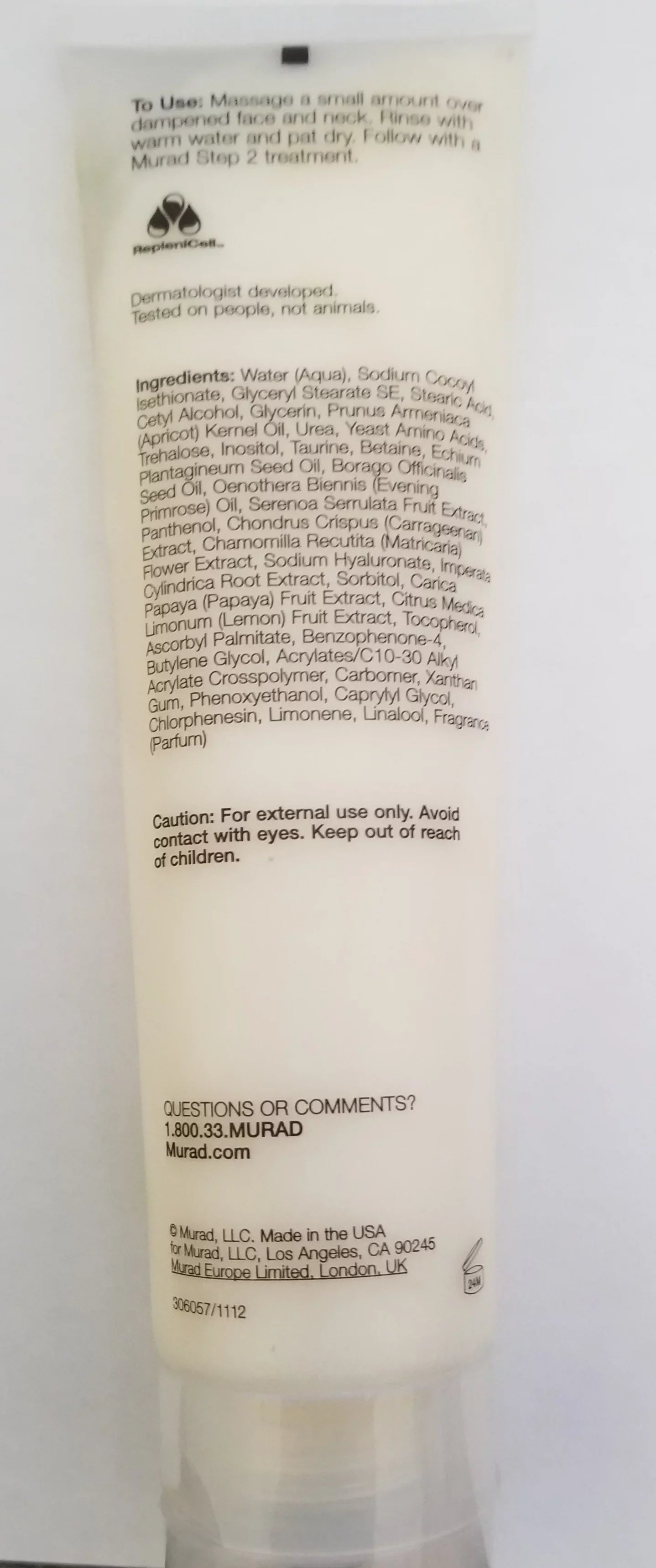 2X Murad Renewing Cleansing Cream, Improves Sizekin 4 fl oz Each - No Box