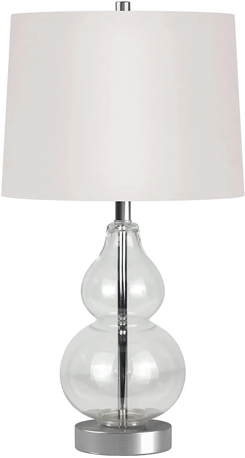 Evelyn&Zoe 21" Table Lamp with Ivory Drum Linen Sizehade