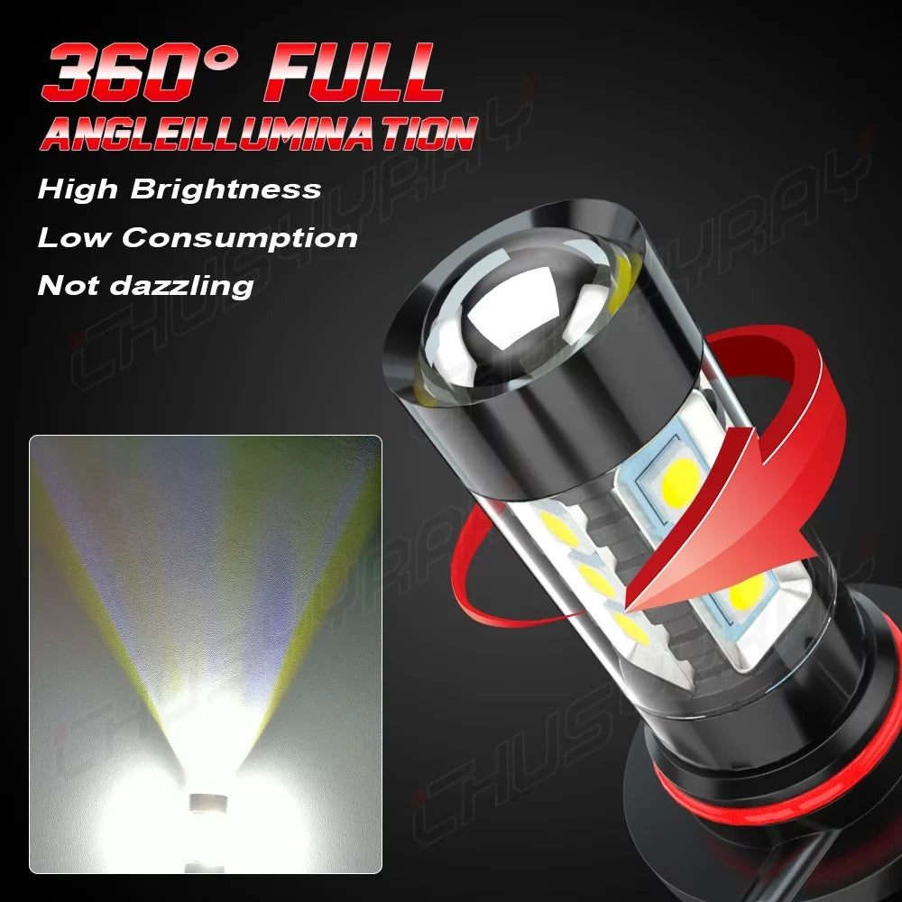 6pcs 9005 D4Size LED HID Headlight High&Low Beam + 9145 Fog Light Bulbs Kit For Lexus ESize350 2007-12