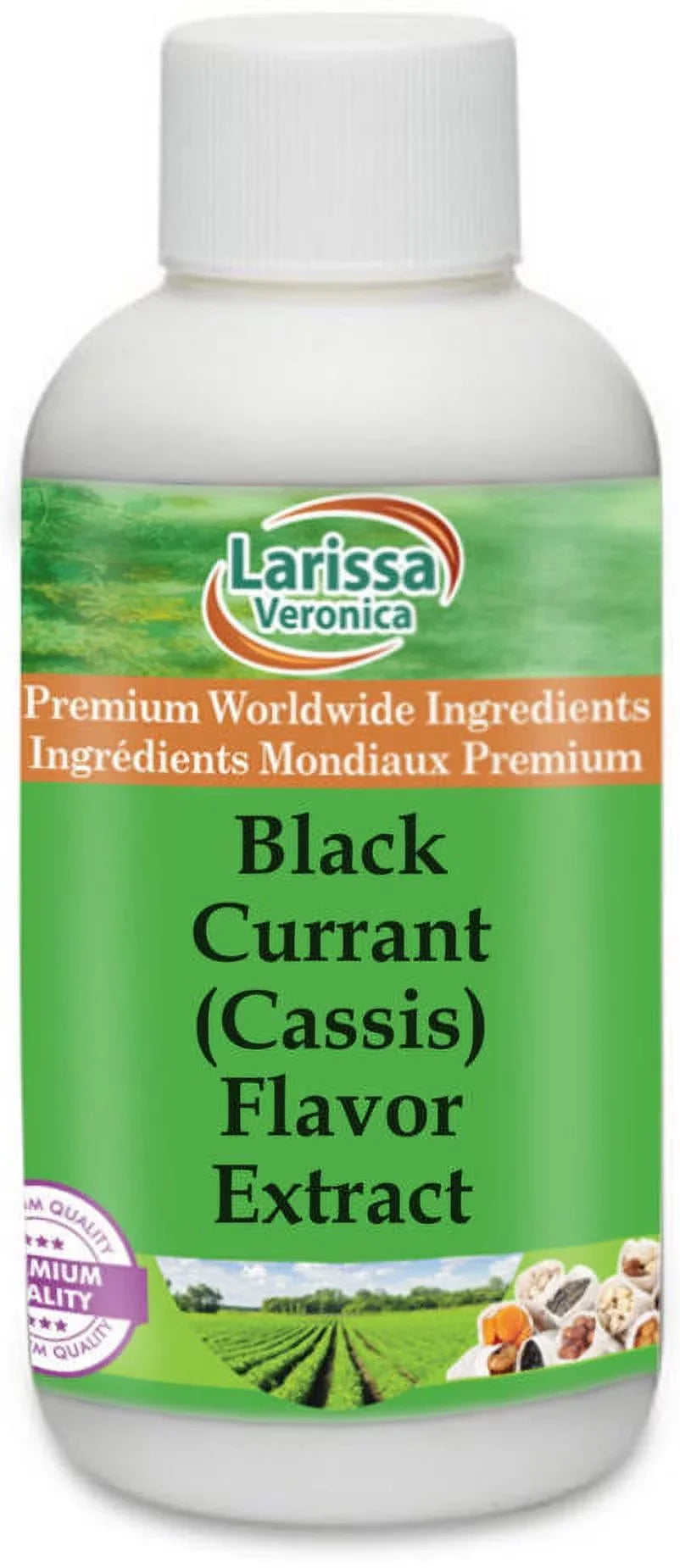 Larissa Veronica Black Currant (Cassis) Flavor Extract, (Black Currant (Cassis), 4 oz, 2-Pack, Zin: 527414)