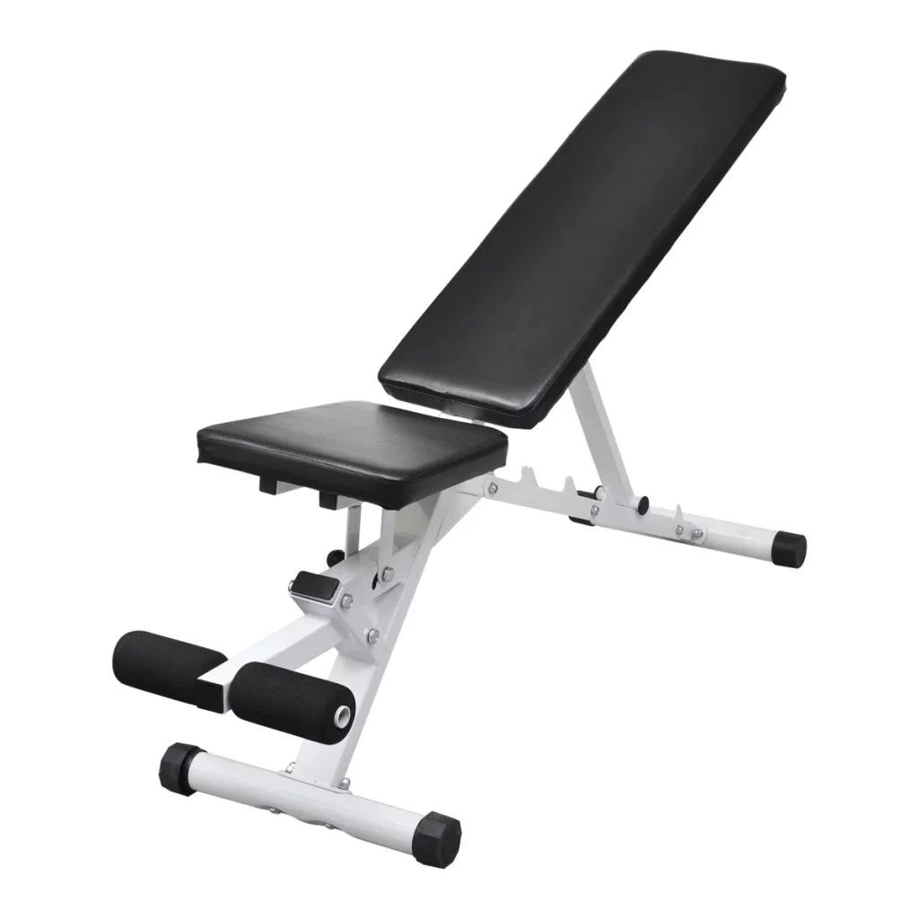 Anself Fitness Utility Bench Backrest Adjustable Padded Pillow Full Body Workout Sizetrength Training Bench Exercise Equipment for Home Gym, Weight Lifting 52 x 16 x 19 Inches