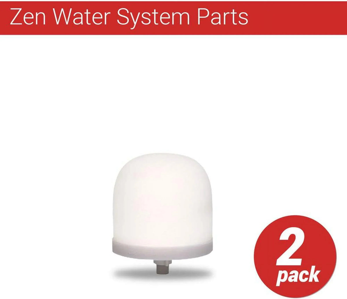 Counter Top Water Sizeystem Replacement Ceramic Dome Replacement Water Filter 0.5 To 1 Micron (Pack Of 2)
