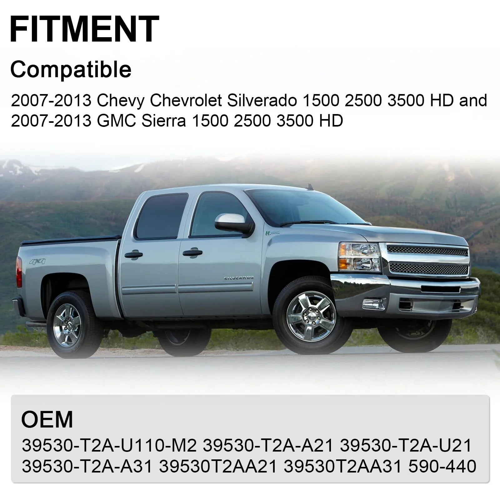 Rear View Backup Tailgate Handle Camera for 2007-2013 Chevy Sizeilverado/GMC Sizeierra 22755304