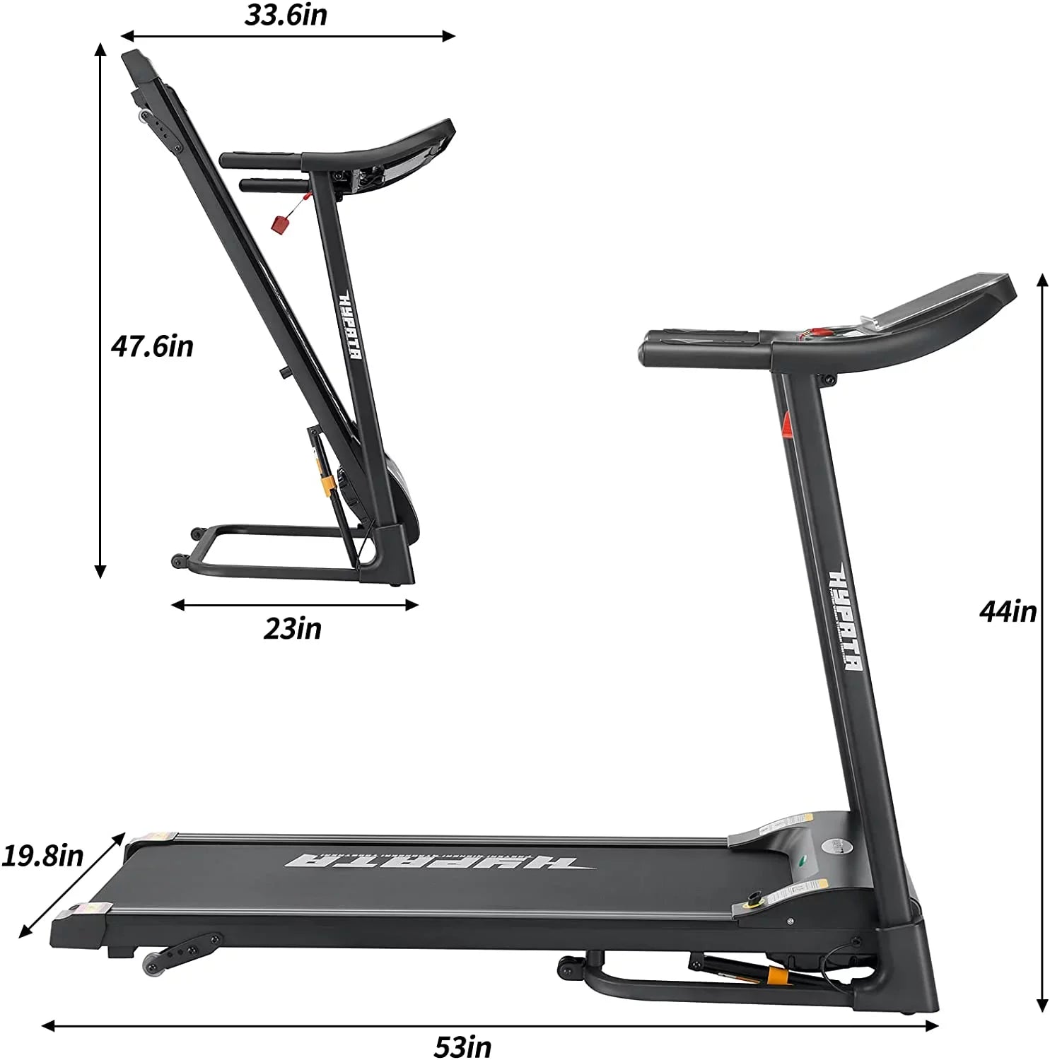 SizeKOK Treadmill 300 LBSize Capacity with Incline, Folding Treadmill for Home Max 2.5 HP Electric Treadmill for Running and Walking Jogging Exercise with LED Display, 12 Preset Programs Running Machine