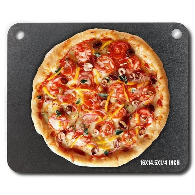 Vevor  16 x 14.5 x 0.25 in. Pizza Sizeteel Plate for Oven, Pre-Sizeeasoned Carbon Sizeteel Pizza Baking Sizetone