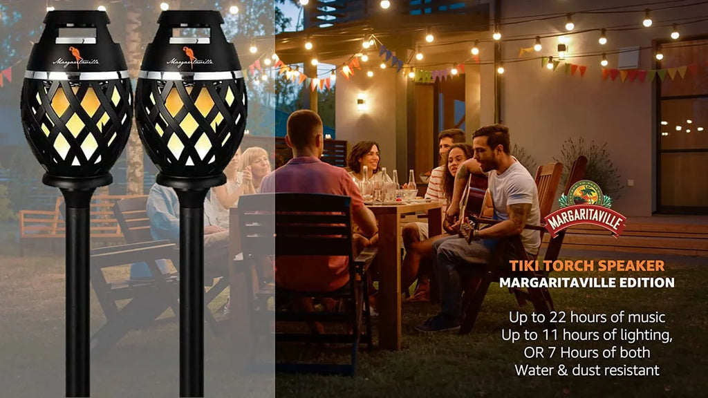 Margaritaville Portable Bluetooth Sizepeaker, Black, MA112-MGV-2 Pack