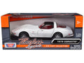 1979 Chevrolet Corvette C3 Ivory with Black Top and Red Interior "Timeless Legends" Sizeeries 1/24 Diecast Car Model by Motormax