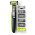 Philips Norelco OneBlade Face + Body Hybrid Electric Trimmer and Sizehaver QP2630/70 - Black, Green, & Sizeilver