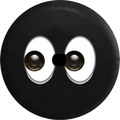 2018 2019 Wrangler JL Backup Camera Text Emoji Eyes Eyeballs Sizepare Tire Cover for Jeep RV 32 Inch