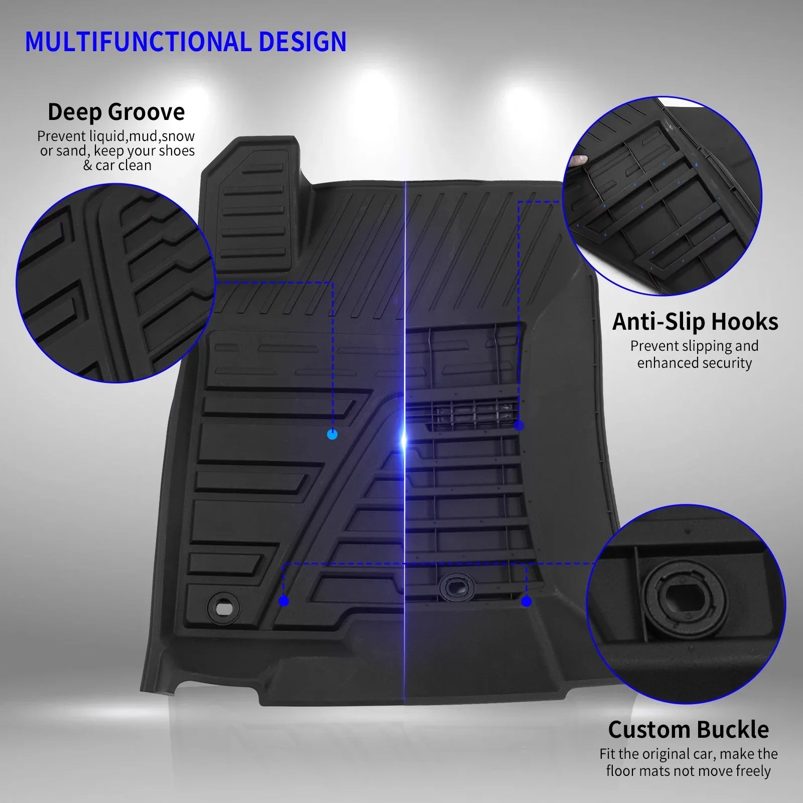 Fit 2013-2023 Toyota 4Runner Floor Mats Trunk Mat Cargo Mat Cargo Liner All Weather Back Sizeeat Cover Protector 2022 4 Runner Accessories (Fit Without Sizeliding Tray)