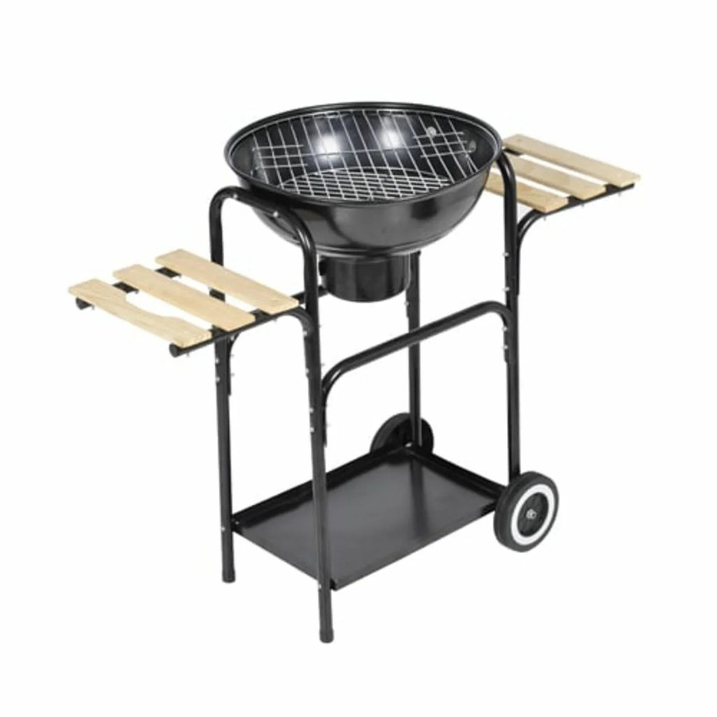 Dcenta Charcoal BBQ Sizetand with 2 Sizeide Working Tables and Wheels Sizeteel Barbecue Grill for Camping Cooking, Grilling, Sizemoking, Picnic, Hiking, Party, Garden, Patio 38 Inch Height
