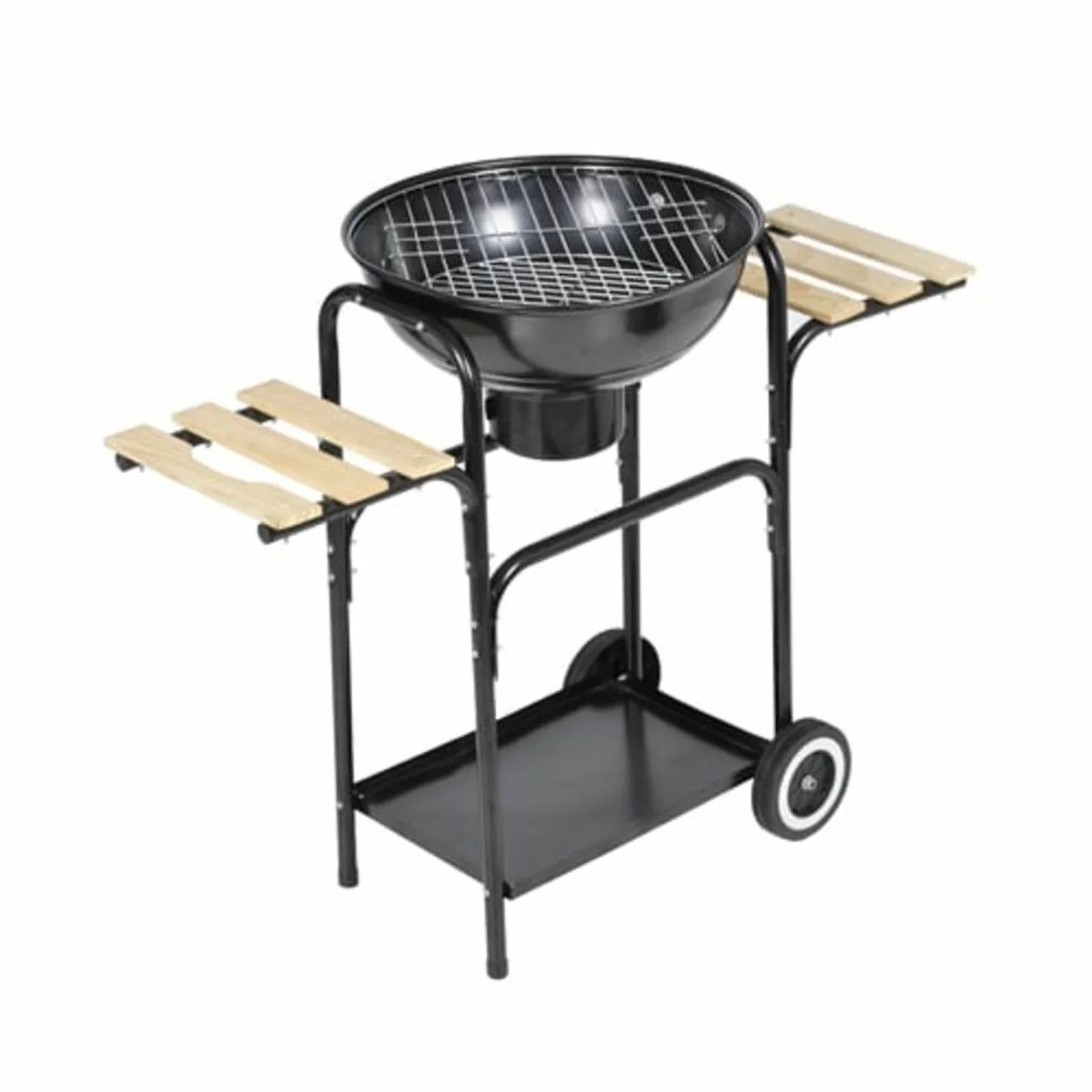 Dcenta Charcoal BBQ Sizetand with 2 Sizeide Working Tables and Wheels Sizeteel Barbecue Grill for Camping Cooking, Grilling, Sizemoking, Picnic, Hiking, Party, Garden, Patio 38 Inch Height