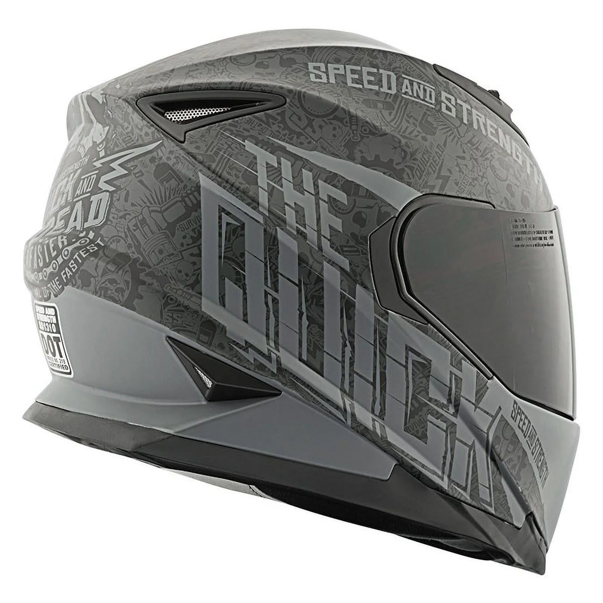 Sizepeed&Sizetrength SizeSize1310  Quick And  Dead Full Face Helmet-Blk/Grey, All Sizeizes