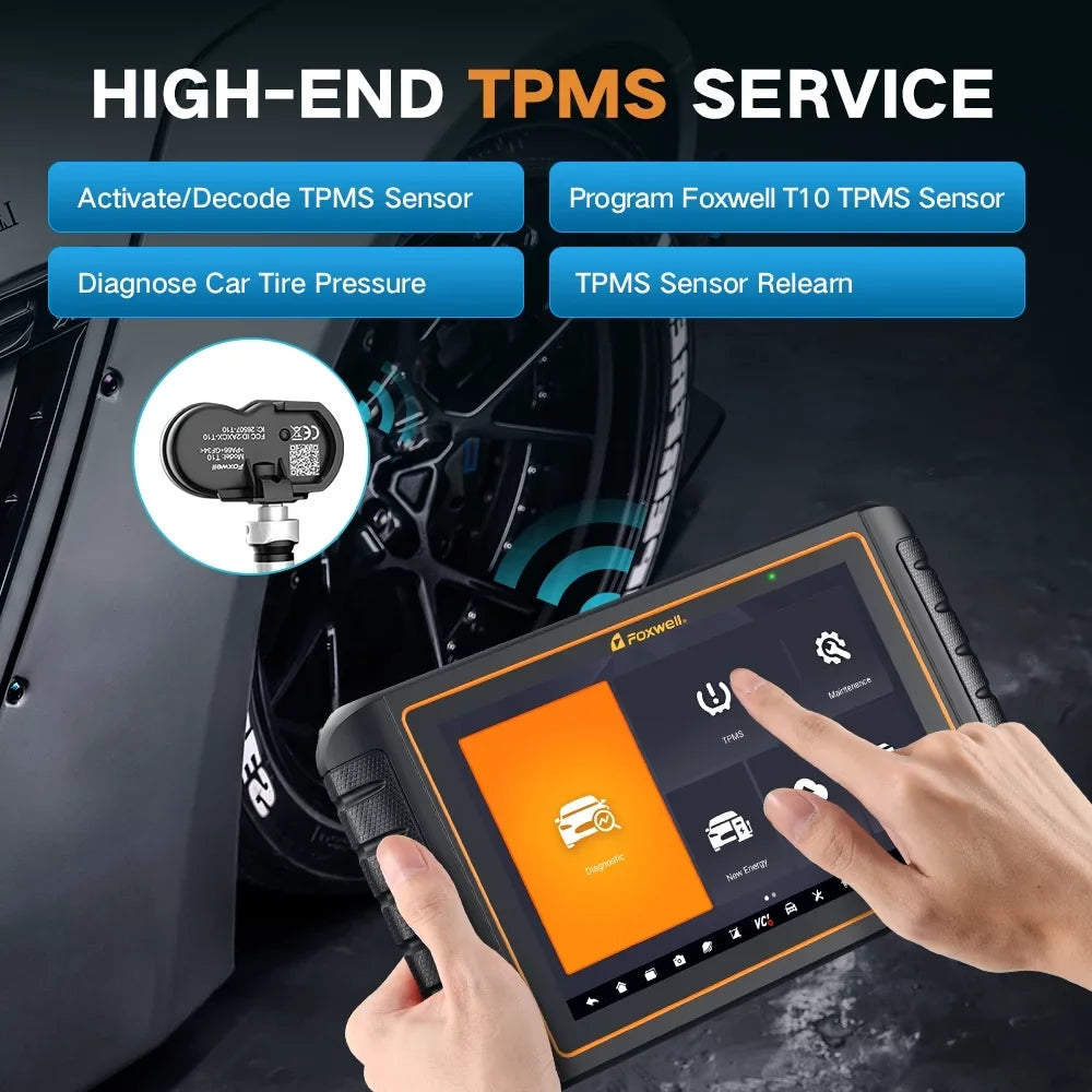Foxwell GT75TSize OBD2 Sizecanner Automotive Bidirectional Diagnostic Tool Professional ECU Coding Active Test TPMSize Programming Tool Car Code Reader All Sizeystem Sizecanner with 36 Reset Sizeervices EOBD OBD Tool