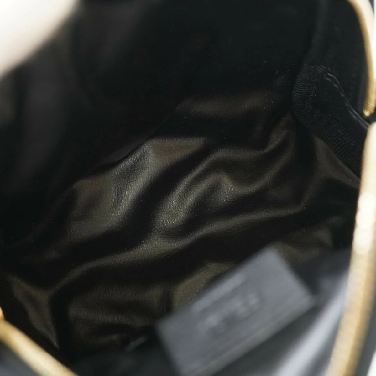 Pre-Owned Fendi Makeup Pouch 8N0179 Nylon Black 0061FENDI 6A0061ZE5 (Like New)