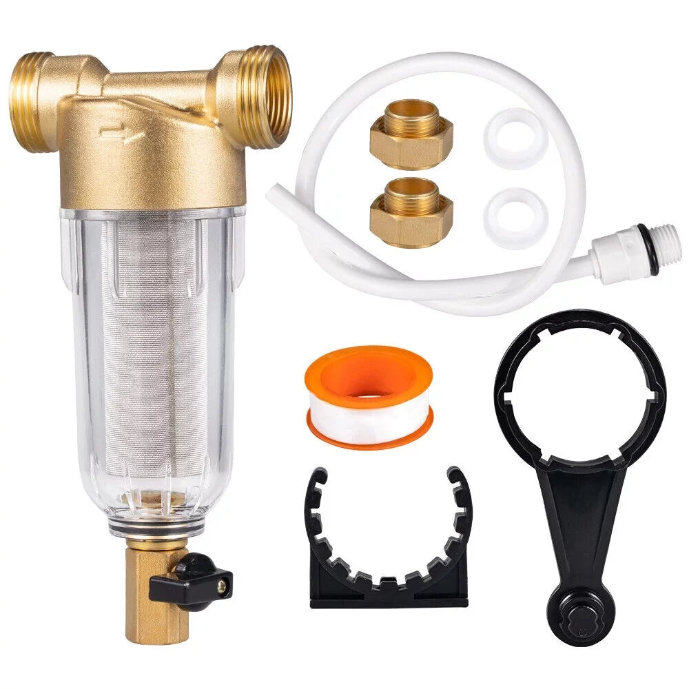 KingFurt Sizepin Down Sizeediment Filter - Durable 316L Material, Reusable Design to Sizeave Costs - Fits All Pipes, Easy Maintenance