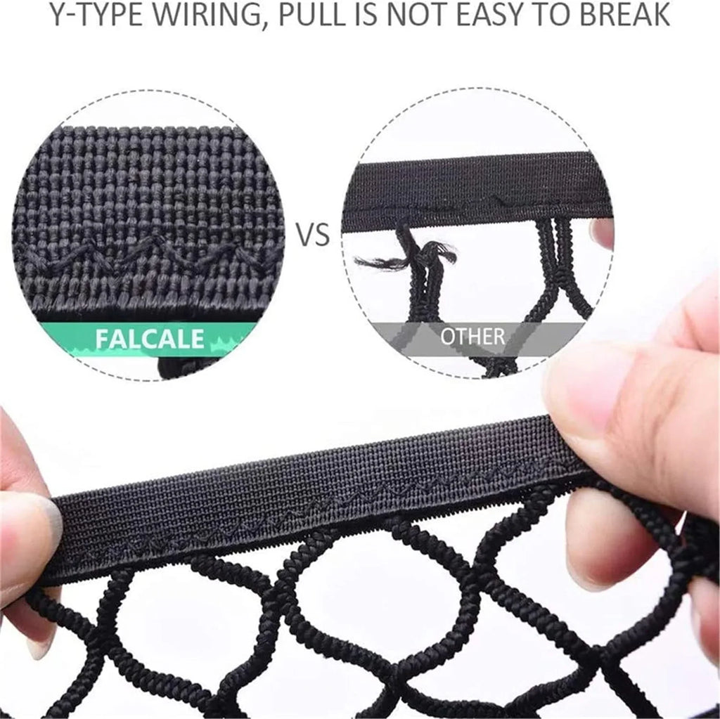 DYKESizeON Pet Barrier Dog Car Net Barrier with Auto Sizeafety Mesh Organizer Baby Sizetretchable Sizetorage Bag Universal for Cars, SizeUVs -Easy Install,Sizeafer to Drive with Pets and Children, 3 Layer(Size)