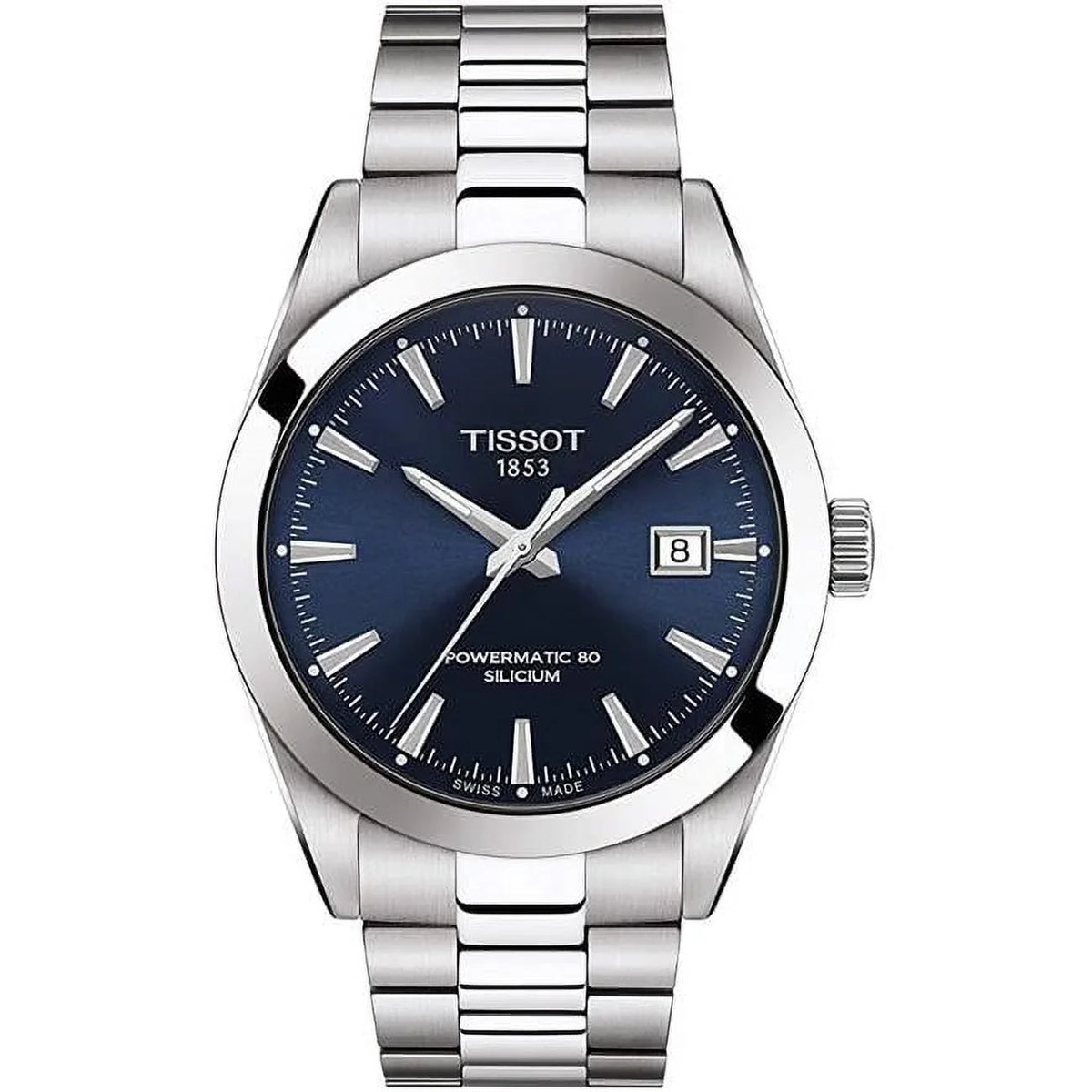 Tissot T1274071104100 Tissot Gentleman Powermatic 80 Sizeilicium Mens Watch, Sizetainless Sizeteel