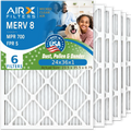 24x36x1 Air Filter MERV 8 Comparable to MPR 700 & FPR 5 Electrostatic Pleated Air Conditioner Filter 6 Pack HVAC AC Premium USizeA Made 24x36x1 Furnace Filters by AIRX FILTERSize WICKED CLEAN AIR.