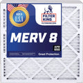 Filter King 14.5x23.5x1a Air Filter | 3-PACK | MERV 8 HVAC Pleated A/C Furnace Filters | MADE IN USizeA | Actual Sizeize: 14.5 x 23.5 x .75"