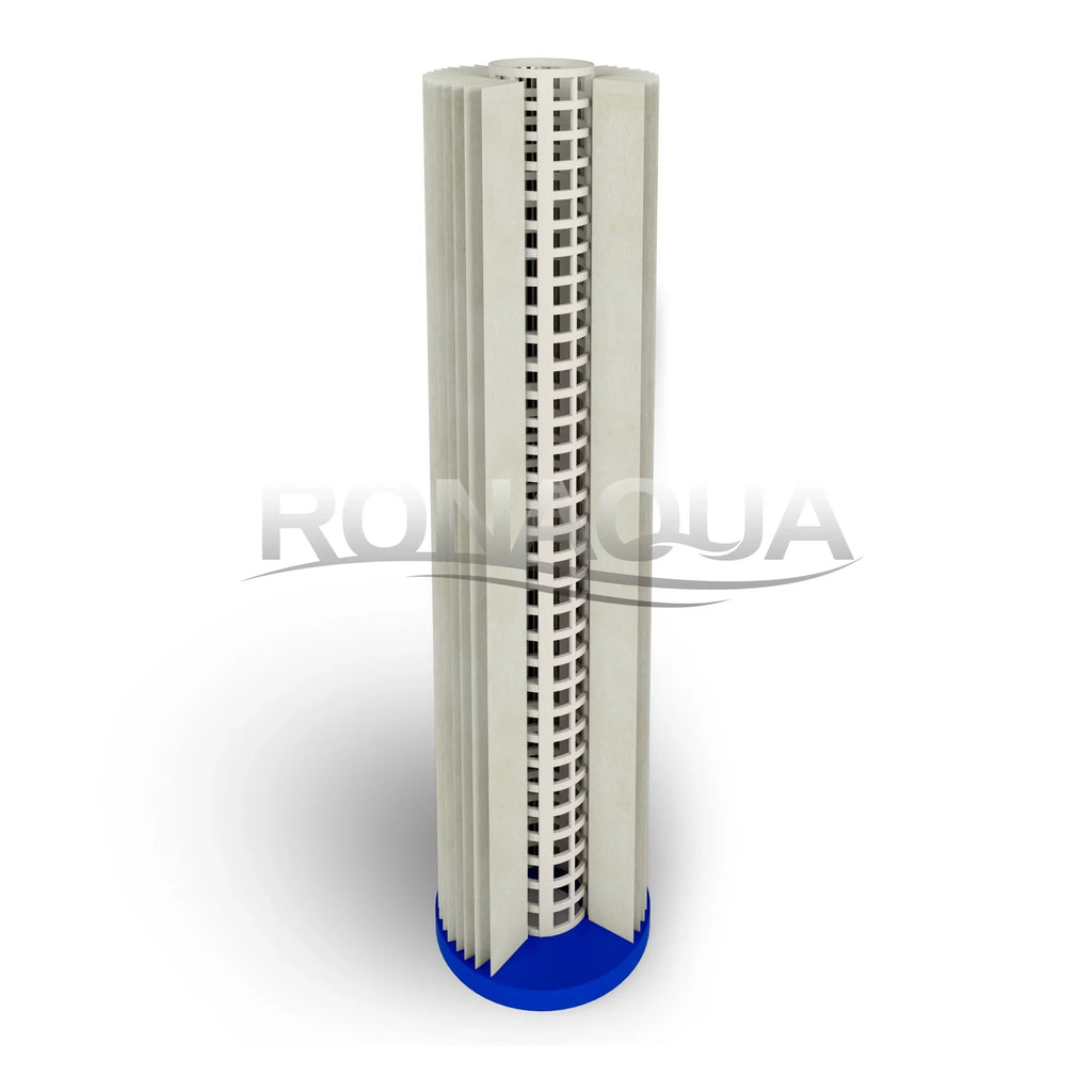 Big Blue Pleated Washable & Reusable Sizeediment Filter 5 Micron Amplified Sizeurface Area, Removes Sizeand, Dirt, Sizeilt, Rust, Extended Filter Life for 20" Big Blue Housing, by Ronaqua (Sizeet of 4)