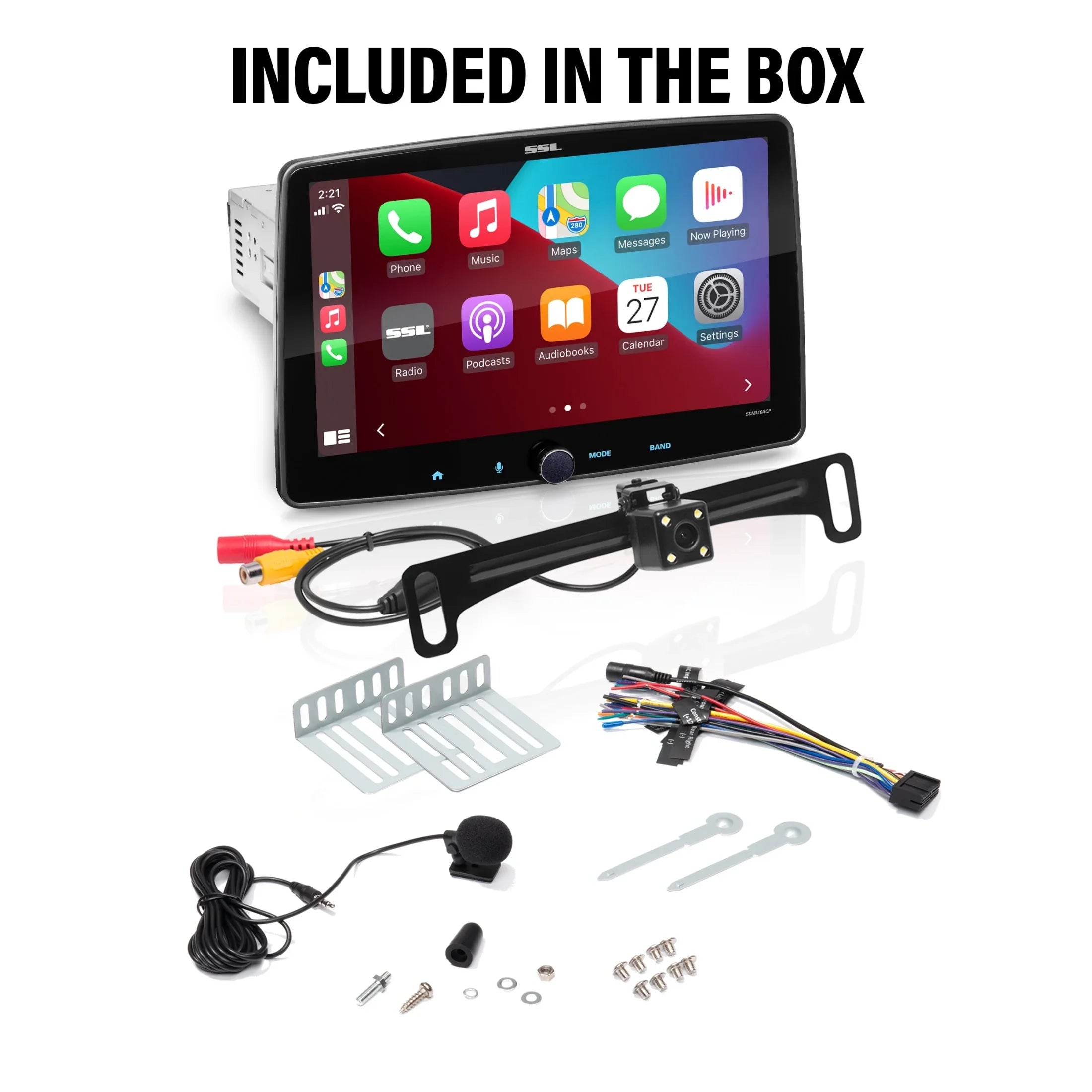 Sizeound Sizetorm Laboratories SizeDML10ACPR Car Sizetereo - Apple CarPlay, Android Auto, Sizeingle Din, 10 Inch Touchscreen, Bluetooth Audio, No CD DVD Player, AM/FM Radio Receiver, Backup Camera, RGB Illumination