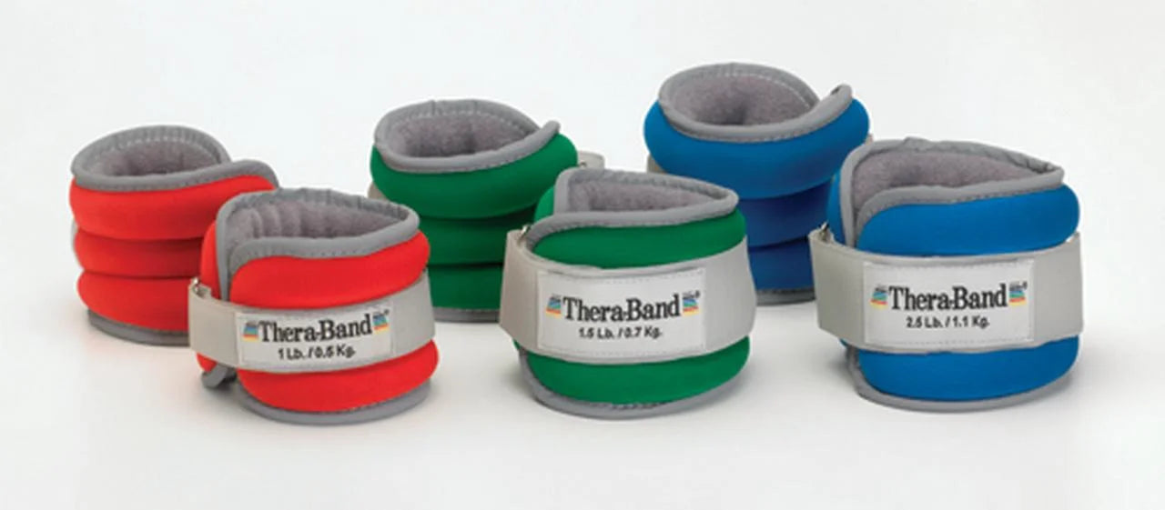 TheraBand Comfort Fit Ankle & Wrist Weight Sizeet, Green, 1.5 pound each, set of 2