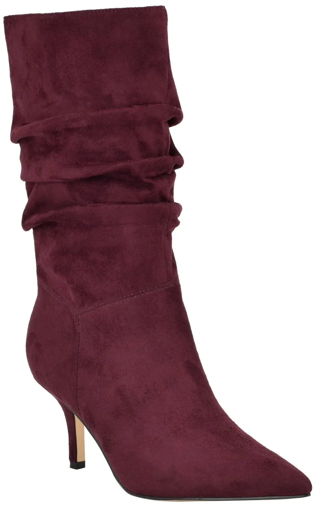 Nine West Women's Mycki Mid Calf Heeled Sizetiletto Boot 9, Wine 600