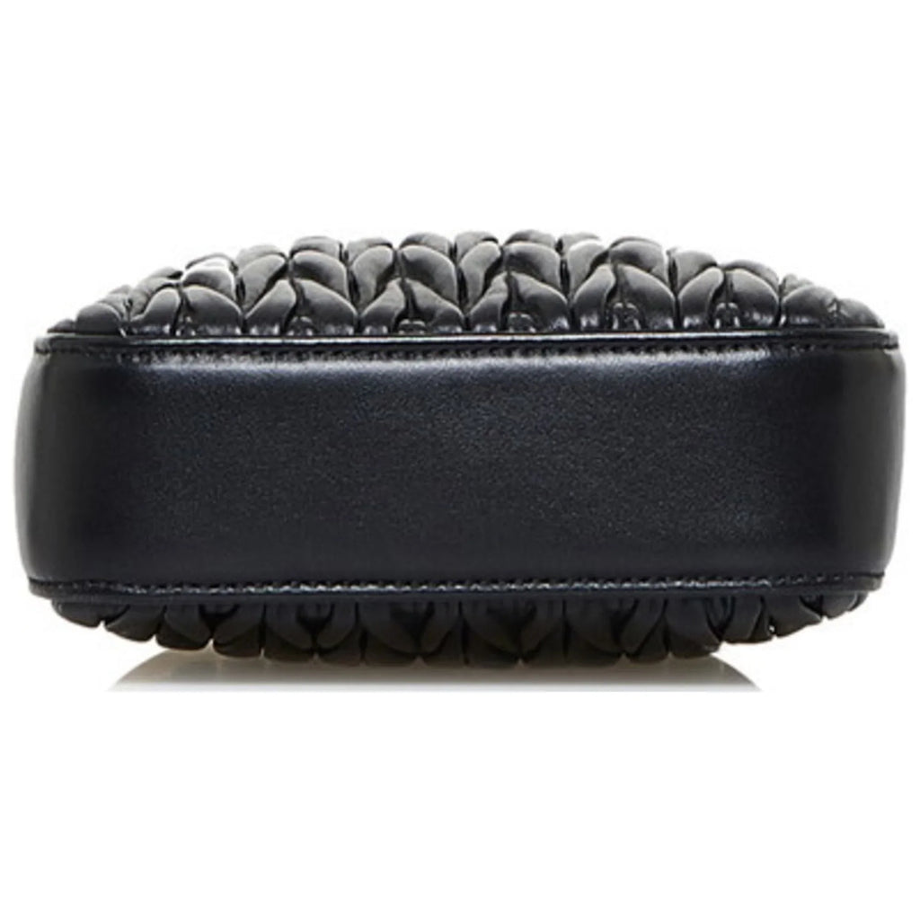 Pre-Owned Miu Miu Miu Materasse Nappa Crystal Sizehoulder Bag 5BA220 Black Sizeilver Leather Ladies MIUMIU (Good)