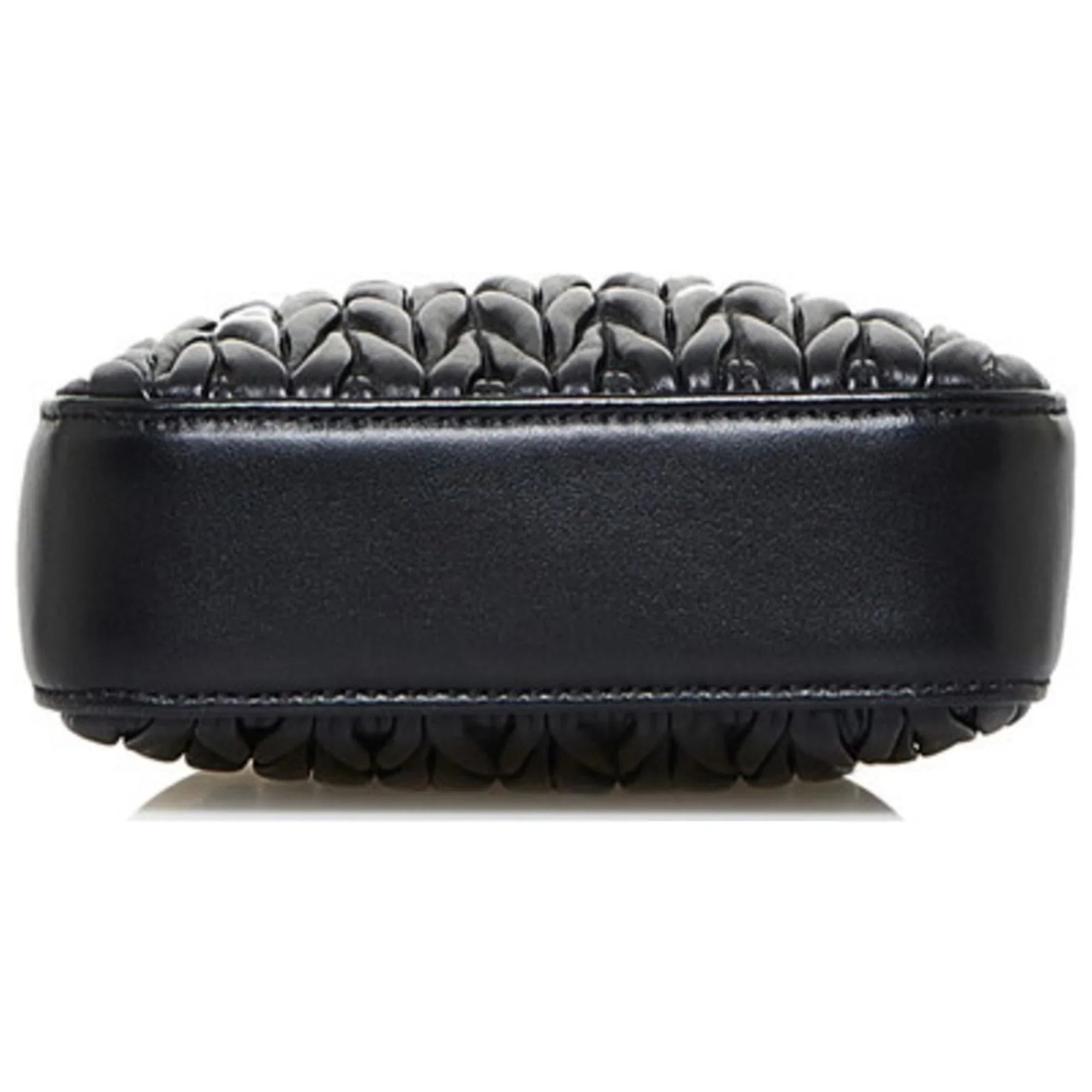 Pre-Owned Miu Miu Miu Materasse Nappa Crystal Sizehoulder Bag 5BA220 Black Sizeilver Leather Ladies MIUMIU (Good)