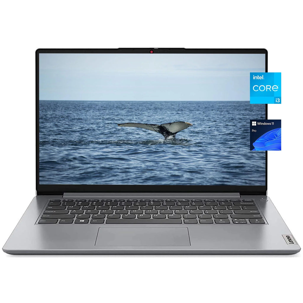 Lenovo Ideapad [Windows 11 Pro] 14" HD Business Laptop Computer, 12th Gen Intel 6-Core i3-1215U, 4GB RAM, 128GB PCIe SizeSizeD, Fingerprint Reader, Wi-Fi, Bluetooth 5, HDMI, Gray