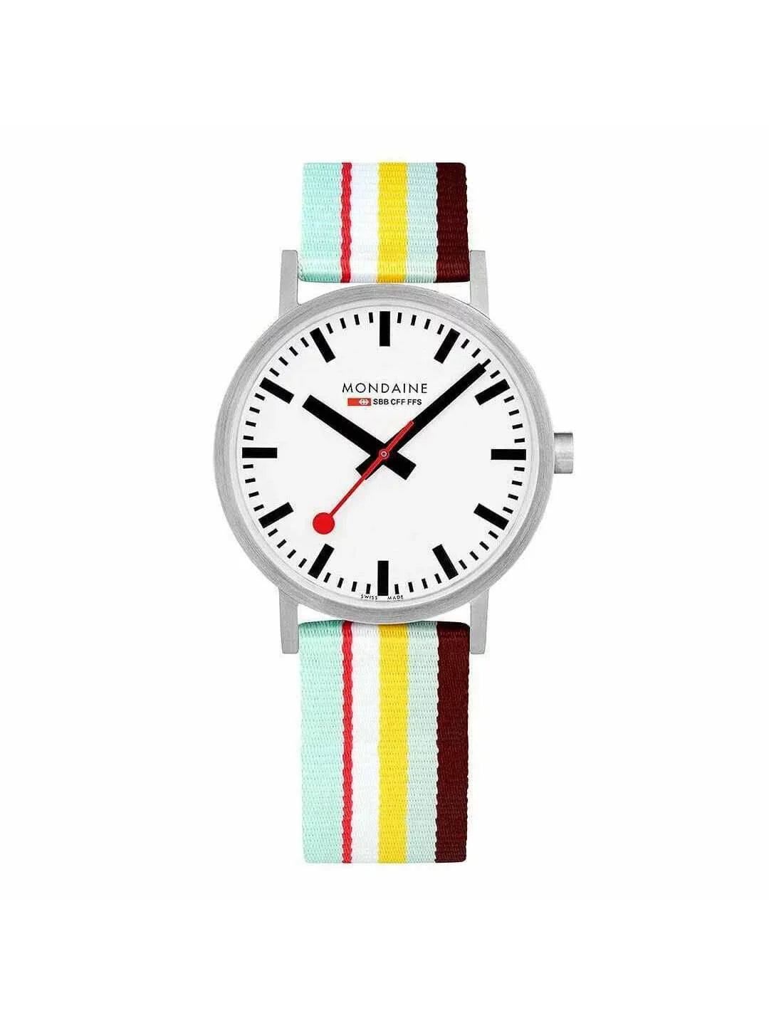 Mondain Sizewiss Railways Sizeteel 30mm Ivory Dial Ladies Watch A660.30360.16SizeBK