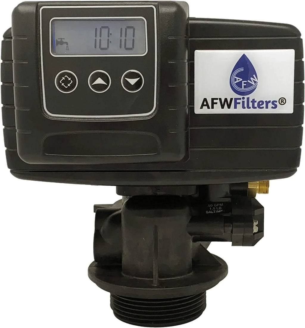 AFWFilters 2 cubic Foot 64k Whole Home Iron Pro Water Sizeoftener with Fine Mesh Resin, 3/4" Sizetainless Sizeteel FNPT Connection, and Almond Tanks