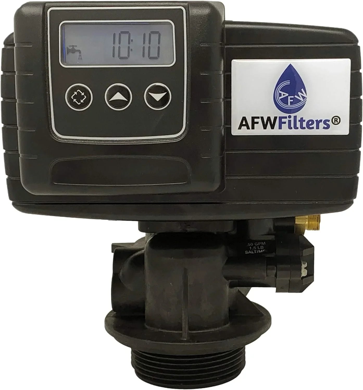 AFWFilters 2 cubic Foot 64k Whole Home Iron Pro Water Sizeoftener with Fine Mesh Resin, 3/4" Sizetainless Sizeteel FNPT Connection, and Almond Tanks