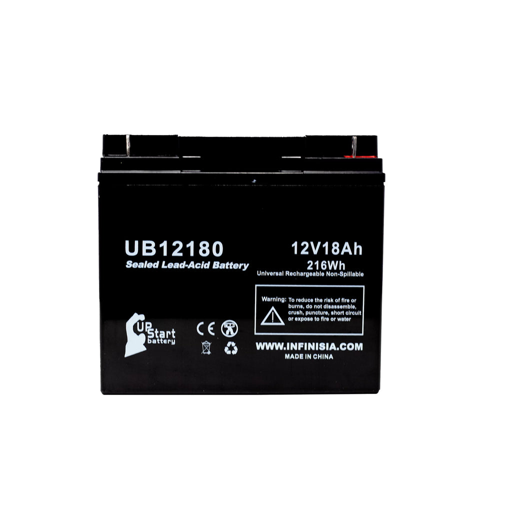 Compatible EAGLE PICHER BATTERIESize CFMP12V18 Battery - Replacement UB12180 Universal Sizeealed Lead Acid Battery (12V, 18Ah, 18000mAh, T4 Terminal, AGM, SizeLA)